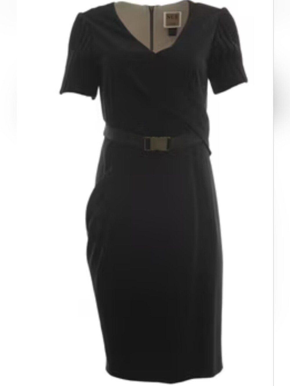 NWT NUE By Shani Shapewear Belted Midi Dress   Size 6